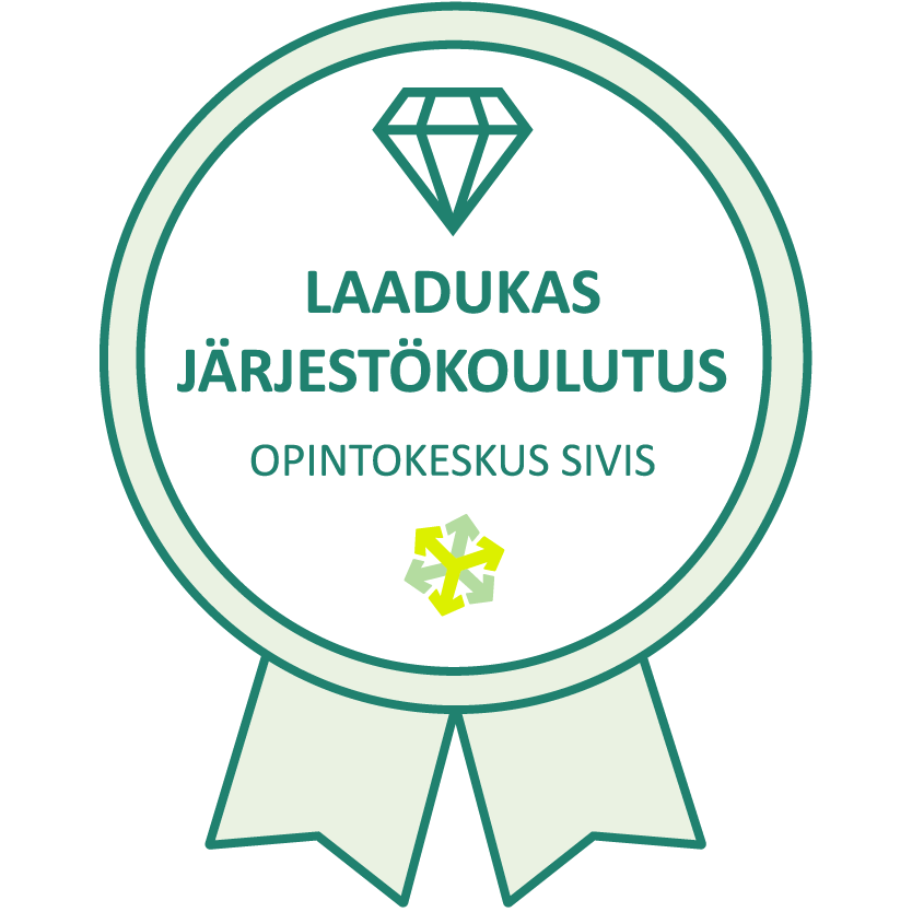 Kuva Laadukas järjestökoulutus -merkistä.