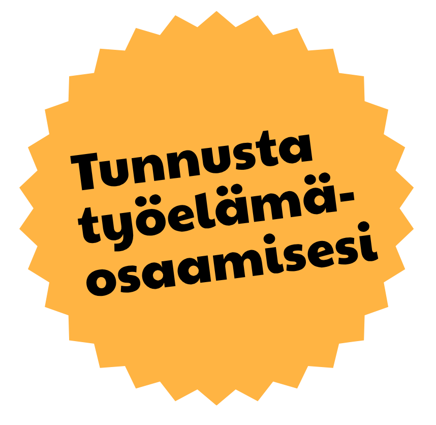 Tunnusta työelämäosaamisesi -logo.